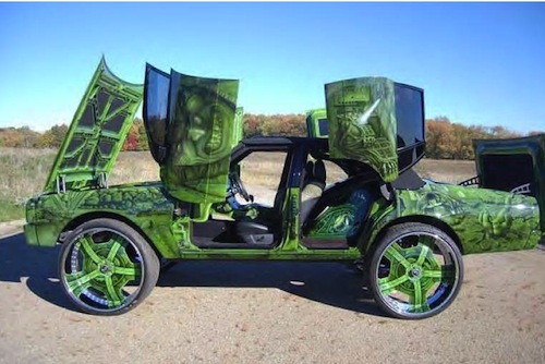 Hideous 'Incredible Hulk' drug dealer car heads to US Marshals' auction ...